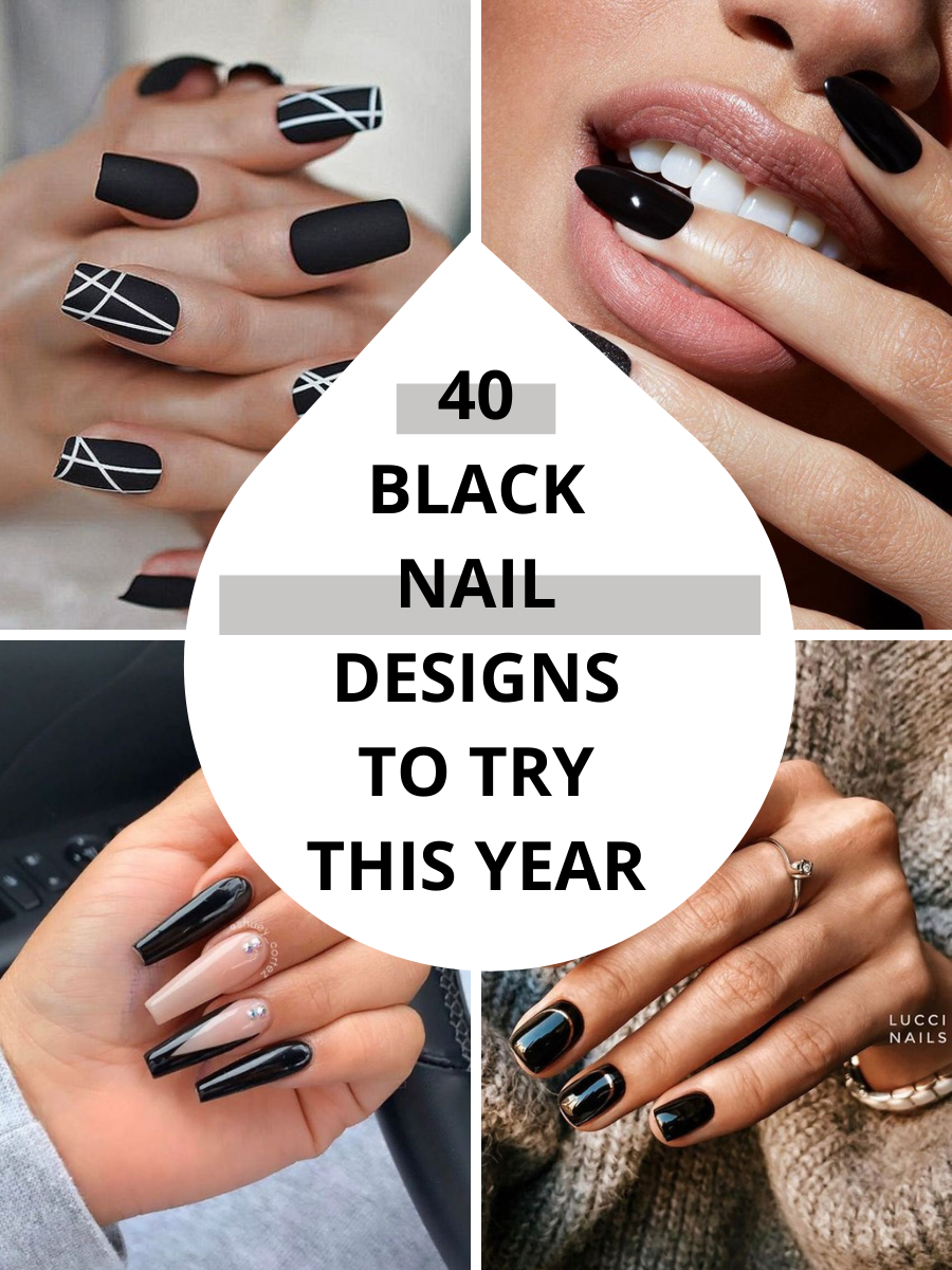 Black Nail Designs