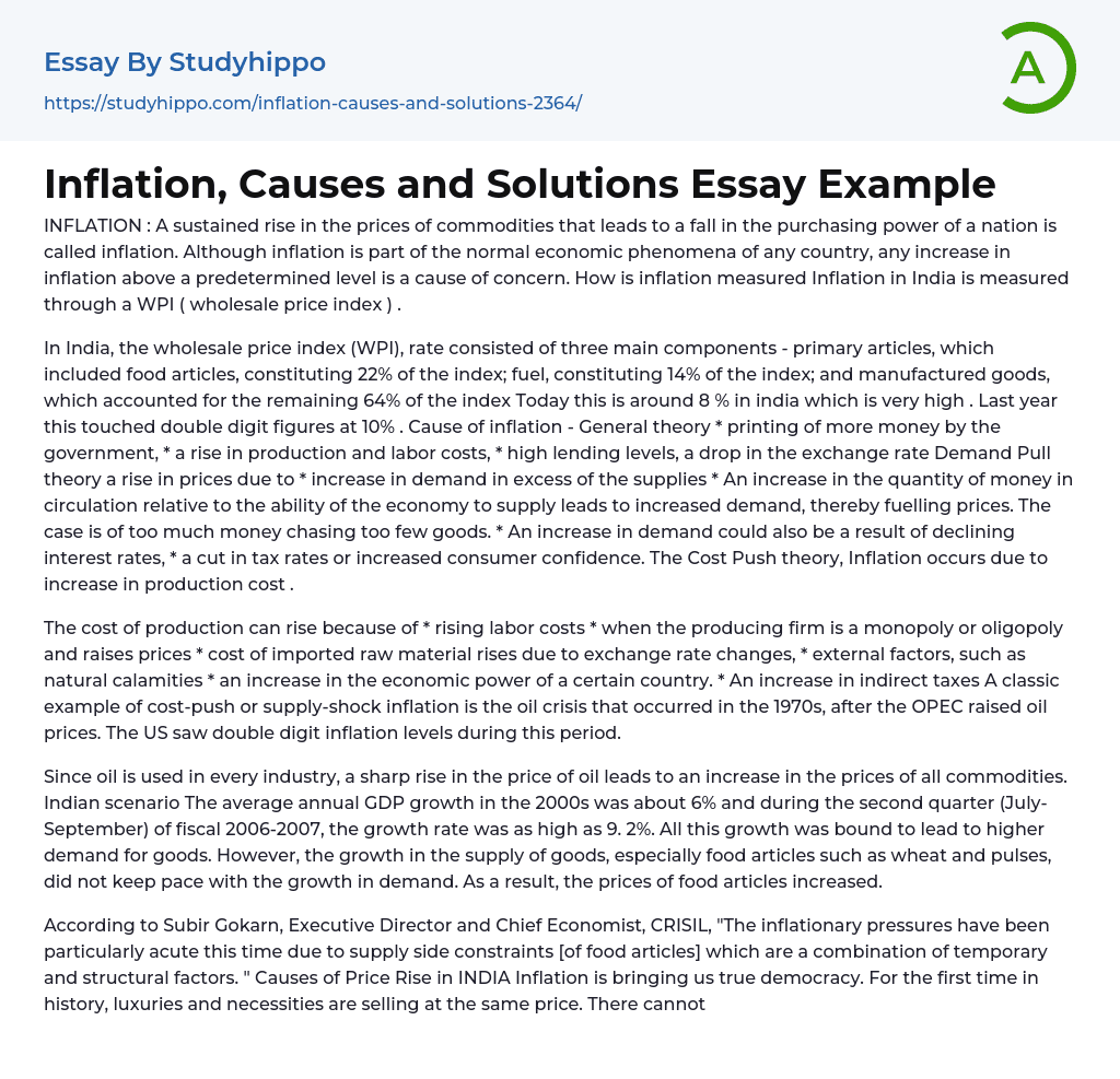 Inflation Nigeria: Causes & Solutions