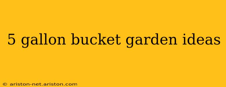 5 gallon bucket garden ideas
