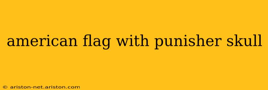 american flag with punisher skull