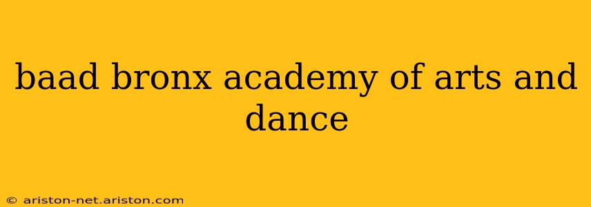 baad bronx academy of arts and dance