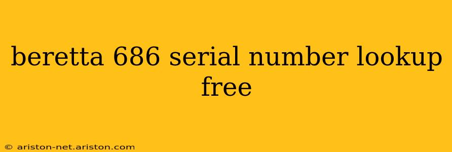 beretta 686 serial number lookup free