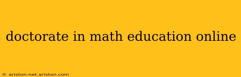 doctorate in math education online
