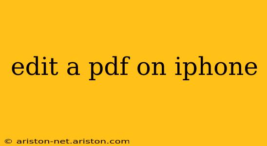 edit a pdf on iphone