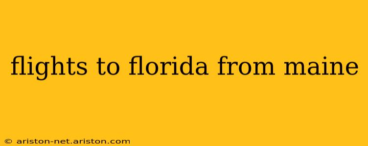 flights to florida from maine