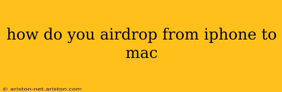 how do you airdrop from iphone to mac