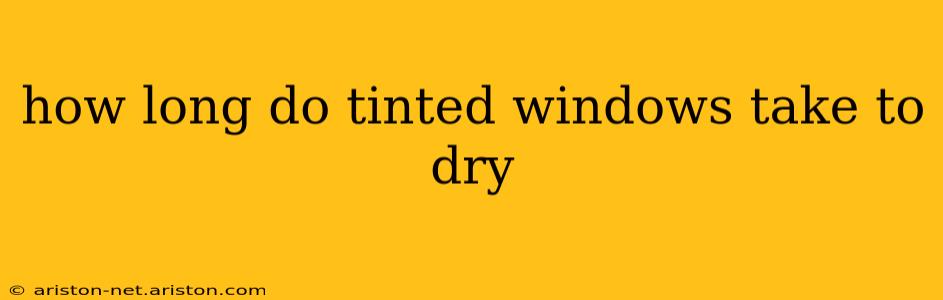 how long do tinted windows take to dry