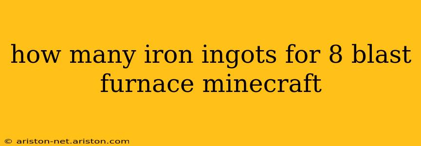 how many iron ingots for 8 blast furnace minecraft
