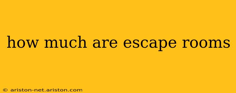 how much are escape rooms
