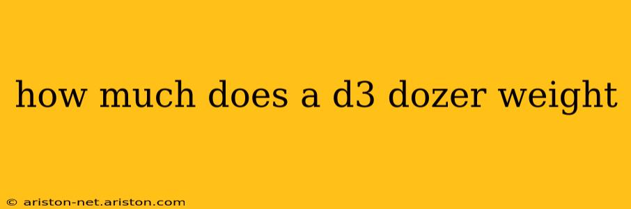 how much does a d3 dozer weight