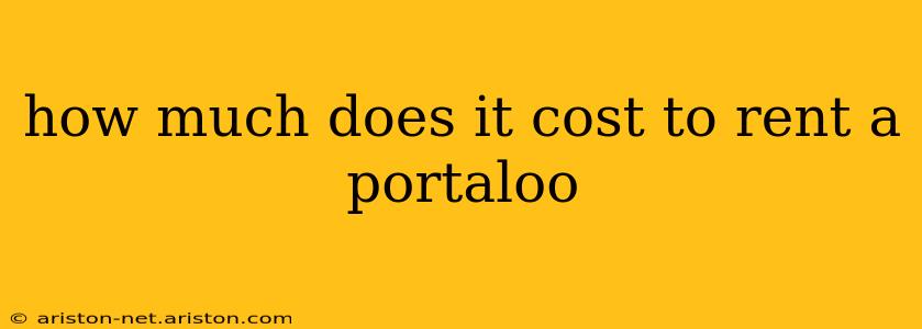 how much does it cost to rent a portaloo