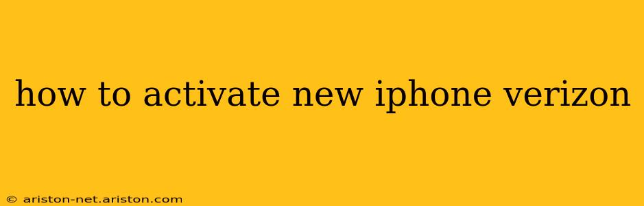 how to activate new iphone verizon