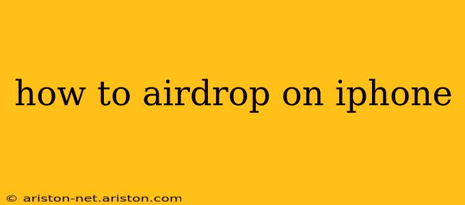how to airdrop on iphone
