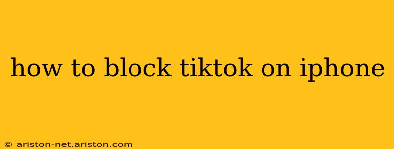 how to block tiktok on iphone