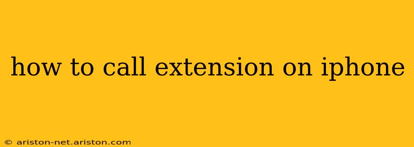 how to call extension on iphone