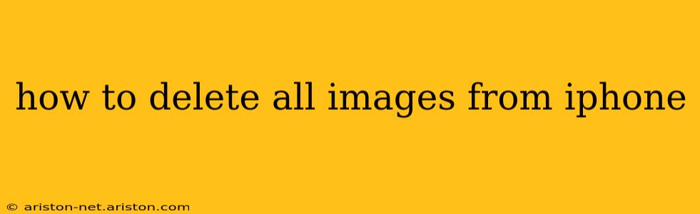 how to delete all images from iphone