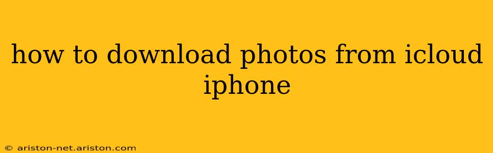 how to download photos from icloud iphone