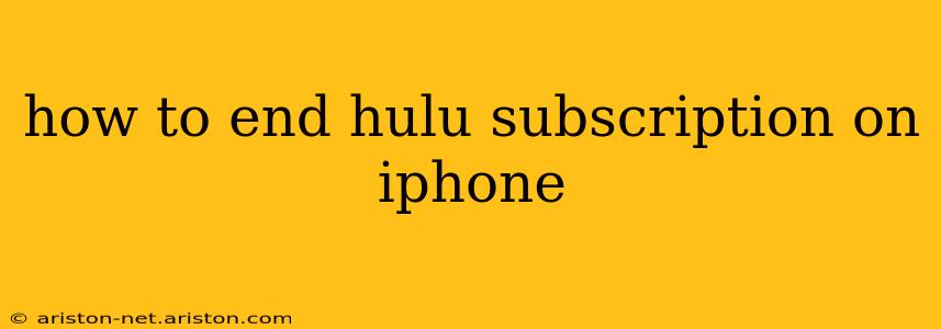 how to end hulu subscription on iphone