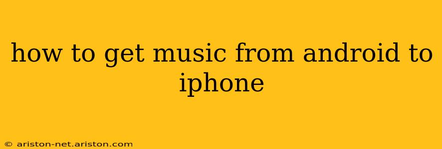 how to get music from android to iphone