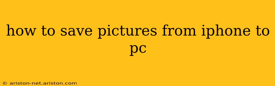 how to save pictures from iphone to pc