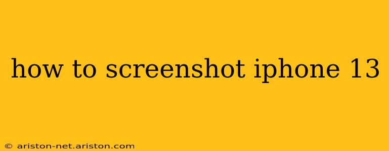 how to screenshot iphone 13