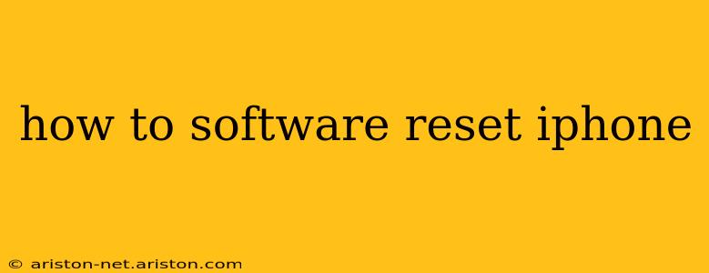 how to software reset iphone