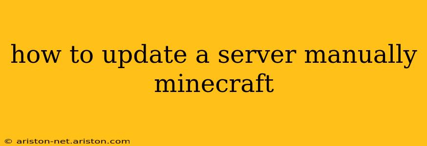 how to update a server manually minecraft