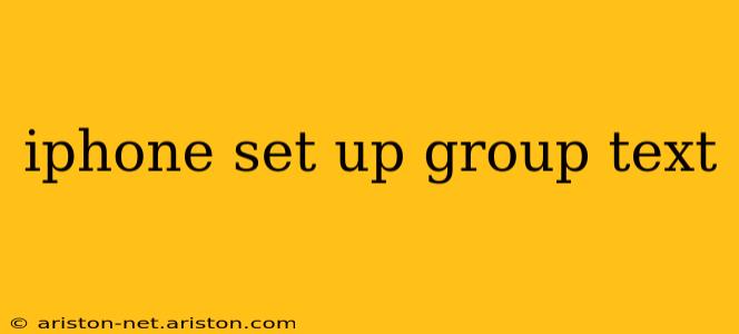 iphone set up group text