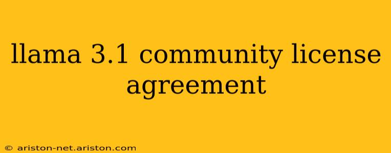 llama 3.1 community license agreement