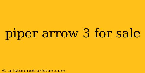 piper arrow 3 for sale