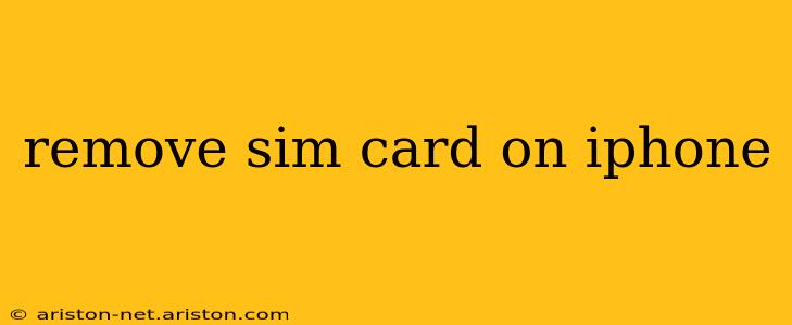 remove sim card on iphone