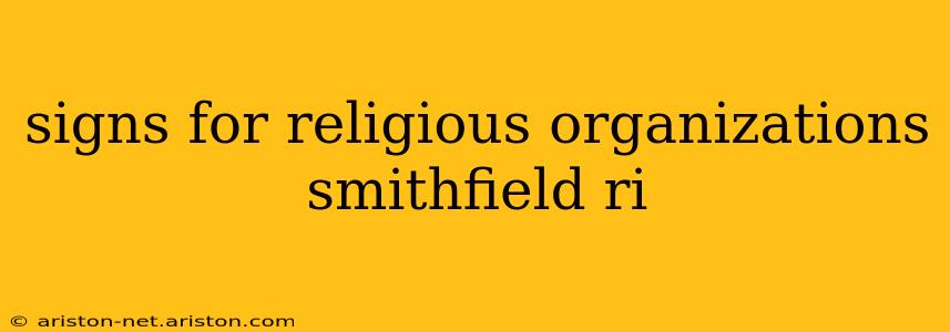 signs for religious organizations smithfield ri