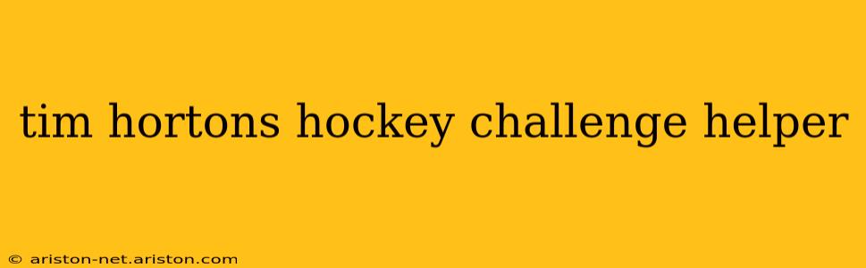 tim hortons hockey challenge helper