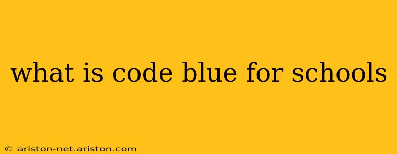 what is code blue for schools